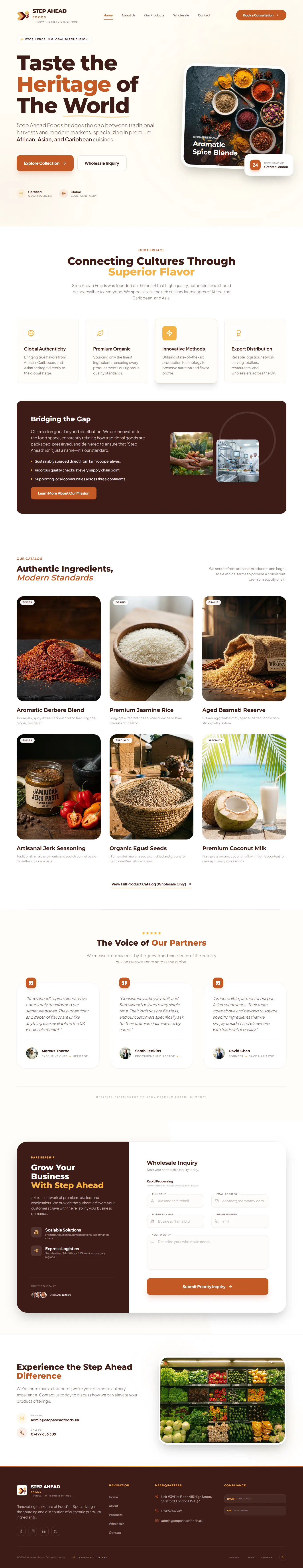 Step Ahead Foods — full page