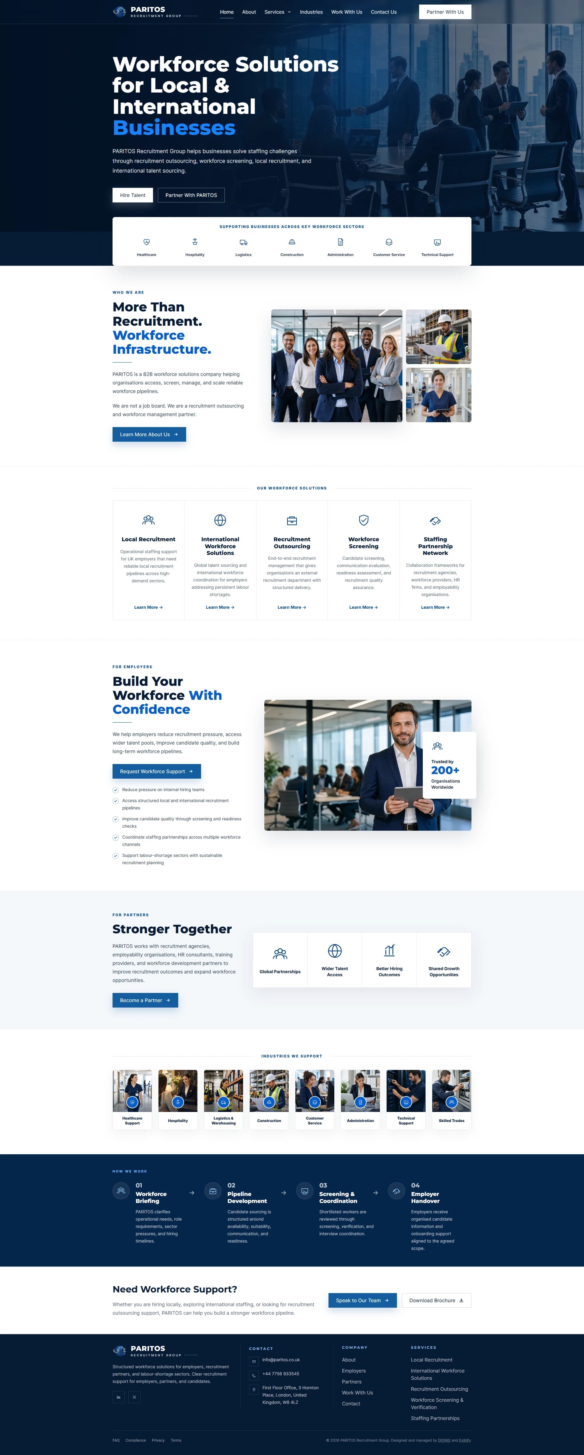 PARITOS Recruitment Group full page